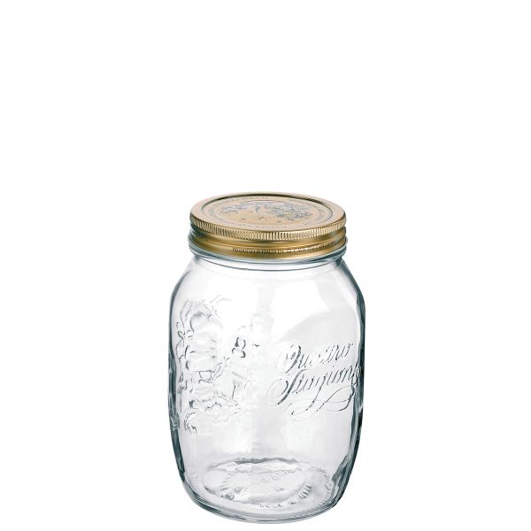 Bormioli, Quattro Stagioni - Einmachglas trspt., 17,1 cm/ 1,00 ltr.