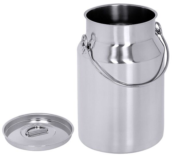 Transportkanne mit Deckel, I: 2 ltr., D: 13,5 cm, H: 18,5 cm, Edelstahl