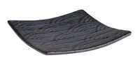 Tablett DARK WAVE, Melamin, 14 x 14 cm, H: 2 cm, innen: Dekor, außen: schwarz Tablett DARK WAVE, Melamin, 14 x 14 cm, H: 2 cm, innen: Dekor, außen: schwarz