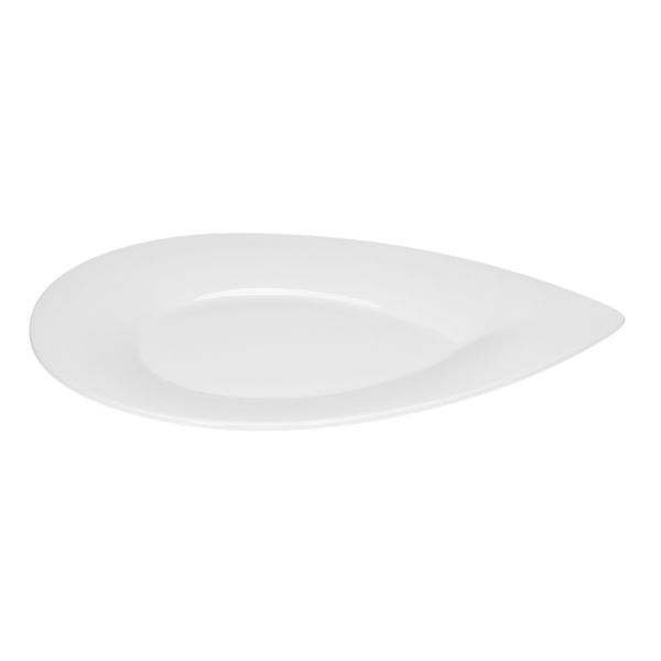 Bauscher, Avantgarde - Platte Tropfen, uni, weiss, 28 cm