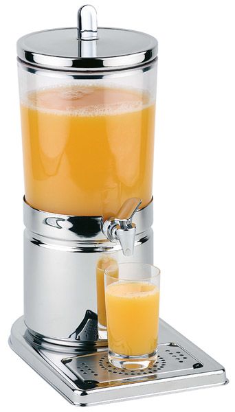 Saftdispenser TOP FRESH, 21 x 32 cm, H: 43 cm, 4 ltr., 18/8 Edelstahl, SAN