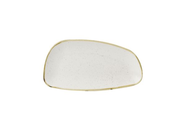 Churchill, Stonecast : Barley White - Chefs Geo Platte, asymmetrisch, 30 x 15,5 cm