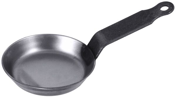 Eisen-Blinispfännchen, ungeschwärzt, D: 12 cm, H: 2,5 cm