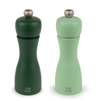 Peugeot : Tahiti Duo - Pfeffer- und Salzmühle, manuelle Buchenholz-Mühle, Größe: 15 cm, Farbe: wasser Peugeot : Tahiti Duo - Pfeffer- und Salzmühle, manuelle Buchenholz-Mühle, Größe: 15 cm, Farbe: wasser