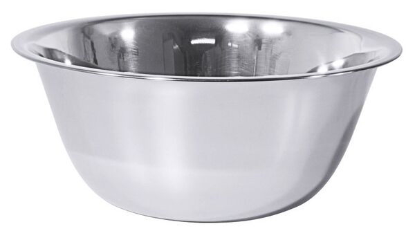 Schüssel leicht, bauchig, I: 7,5 ltr., D: 32 cm, H: 13 cm, Edelstahl