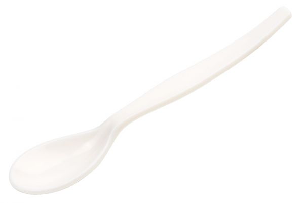 Eierlöffel, weißes Polystyrol, L: 12,5 cm