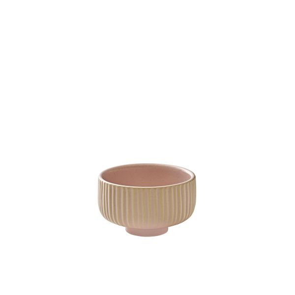 Playground, Steinzeug - NARA Rosé : Schälchen rund, Relief, 8 cm/ 0,12 ltr.
