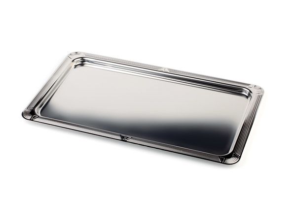 GN 1/1 Tablett PROFI LINE 53 x 32,5 cm, H: 1,5 cm, 18/10 Edelstahl, mit DekorRand