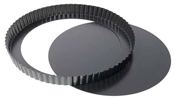 Quiche-, Tortenbodenform, 2-tlg., PTFE beschichtet, D: 28 cm, H: 2,5 cm