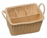 Besteckkorb ECONOMIC 26 x 18 cm, H: 15 cm, PP, Fb. Hellbeige, 2 Griffe Besteckkorb ECONOMIC 26 x 18 cm, H: 15 cm, PP, Fb. Hellbeige, 2 Griffe