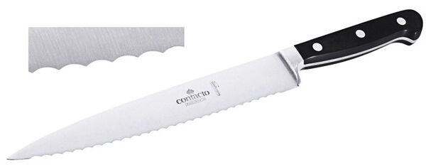 Schinkenmesser, Wellenschliff, Klingenlänge: 26,5 cm, L: 38 cm