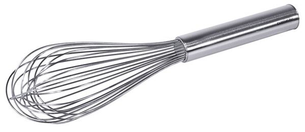 Schneebesen, 24 Drähte, Edelstahl, L: 50 cm, D: 1,3 mm, Stiel: 16 cm