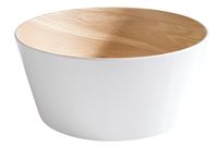Schale FRIDA, Melamin, D: 22 cm, H: 10,5 cm, I: 2,2 ltr., innen: Holzoptik, außen: weiss Schale FRIDA, Melamin, D: 22 cm, H: 10,5 cm, I: 2,2 ltr., innen: Holzoptik, außen: weiss