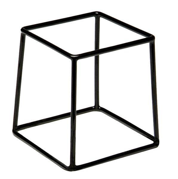 Buffetständer MULTI, 18 x 18 cm, H: 18 cm, Metall, schwarz ummantelt