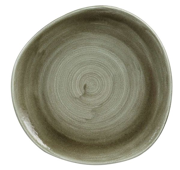 Churchill, Stonecast Patina : Burnished Green - Teller flach rund Organisch, 28,6 cm