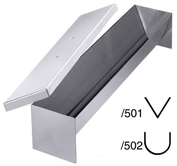 Pastetenform, halbrund, EdSt., I: 3,5 ltr., 50 x 10 x 9 cm
