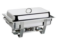 Chafing Dish CHEF 61 x 31 cm, H: 30 cm, I: 9 ltr., Edelstahl, 1 Wasserbecken, mit Deckel Chafing Dish CHEF 61 x 31 cm, H: 30 cm, I: 9 ltr., Edelstahl, 1 Wasserbecken, mit Deckel