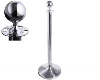 Absperrpfosten, mit Kugel als Abschluss, Edelstahl, D: 8 cm, H: 100 cm Absperrpfosten, mit Kugel als Abschluss, Edelstahl, D: 8 cm, H: 100 cm