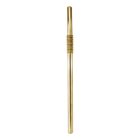 Vorschau: Biegsame Edelstahl- Trinkhalme (1 VE = 50 Stück), Farbe: gold, D: 9 mm, L: 15 cm Vorschau: Biegsame Edelstahl- Trinkhalme (1 VE = 50 Stück), Farbe: gold, D: 9 mm, L: 15 cm