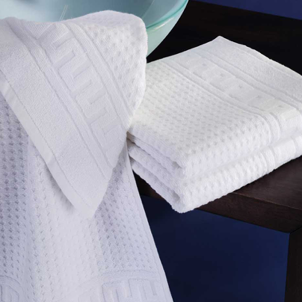 Zwickau - Badvorleger, Zwirnfrottier m. Waffelmuster, 660 g/ m²
