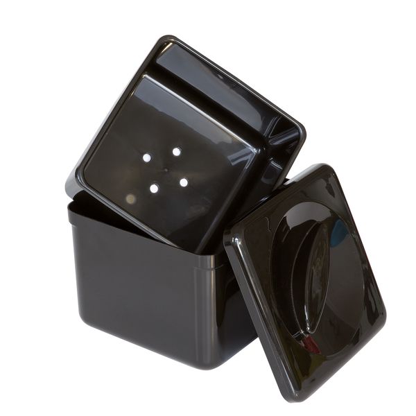 Eisbox 20 x 20 cm, H: 17 cm, Box + Deckel aus Polystrol, mit herausnehmbarem Tropfeinsatz
