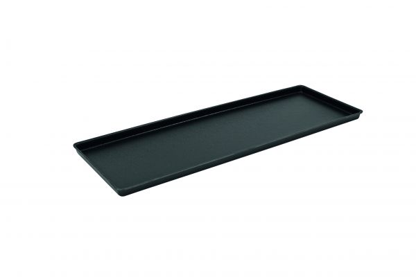 Auslagetablett 195 x 580 x 20 mm, ABS, schwarz, bruchfest, genarbte Oberfläche