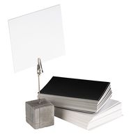 Kartenhalter, 4er Set, Beton, mit 15 schwarzen u. 15 weissen Karten, B x L: 3 x 3 cm, H: 3 cm Kartenhalter, 4er Set, Beton, mit 15 schwarzen u. 15 weissen Karten, B x L: 3 x 3 cm, H: 3 cm