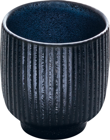 Playground, Steinzeug - NARA Schwarz : Relief- Espresso-Obere o. Henkel 7 x 6,6 cm/ 0,1 ltr.