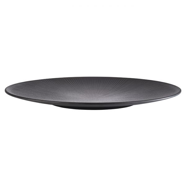 Teller NERO, Melamin, D: 42 cm, H: 3,5 cm, Fb. schwarz