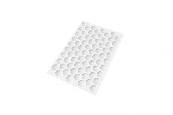 Ausstechmatte aus Kunststoffrund, gezackt, No. 2, D: 45 mm