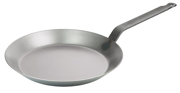 Eisen-Crêpes-Pfanne, ungeschwärzt, D: 28 cm, H: 3 cm