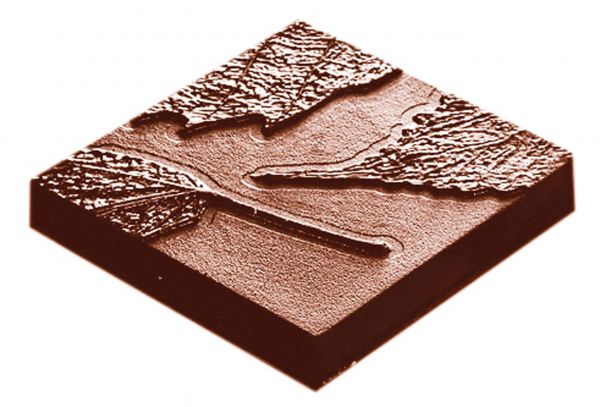 Schokoladen- Form Tafel Blätter, 275 x 135 mm, 2 x 5 Stück 41 x 41 x 7 mm