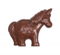 Schokoladen- Form Einhorn, Doppelform, 275 x 135 mm, 1 x 4 Stück 80 x 68,6 x 16,5 mm Schokoladen- Form Einhorn, Doppelform, 275 x 135 mm, 1 x 4 Stück 80 x 68,6 x 16,5 mm