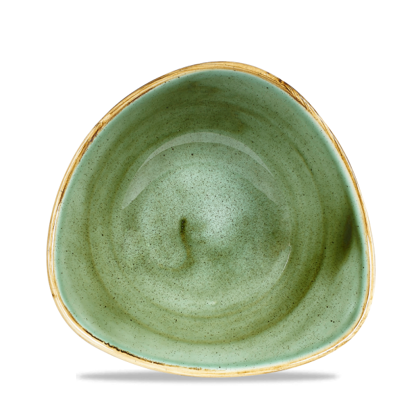 Churchill, Stonecast : Samphire Green - Schale dreieckig, 18,5 cm/ 0,37 ltr.