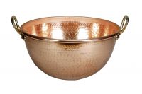 Kupfer- Eiweissschüssel mit Griffen, 400 mm/ 16,7 ltr. Kupfer- Eiweissschüssel mit Griffen, 400 mm/ 16,7 ltr.