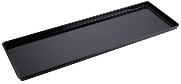 Auslageplatte, schwarz, Polycarbonat, 58 x 19,5 x 2 cm