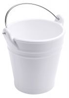 Minieimer aus Porzellan, mit Bügel, weiss, I: 0,75 ltr., D: 11 cm, H: 13 cm Minieimer aus Porzellan, mit Bügel, weiss, I: 0,75 ltr., D: 11 cm, H: 13 cm