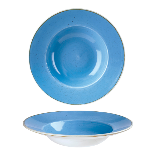 Churchill, Stonecast : Cornflower Blue - Teller tief Fahne, 27,7 cm/ 0,47 ltr.