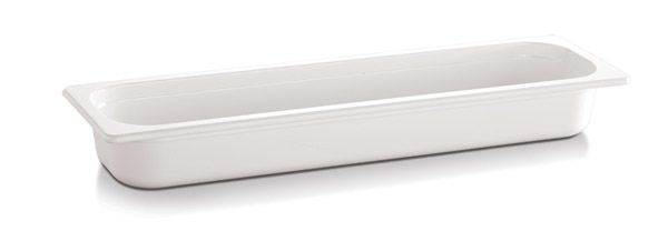 GN 2/4 Behälter ECO LINE 53 x 16,2 cm, Tiefe: 100 mm, Melamin, weiss, I: 4,3 ltr.