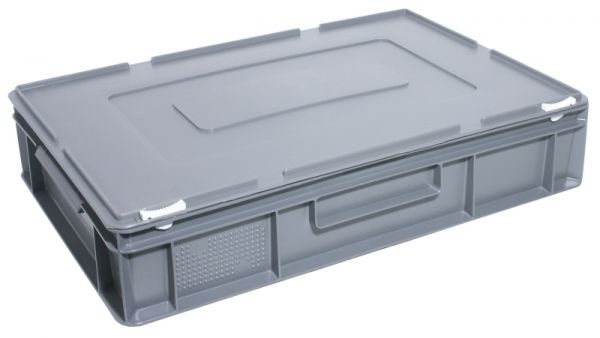 Transportbehälter für Besteckkasten 56/550, grauem HD-PE, stapelbar, 60 x 40 x 12 cm