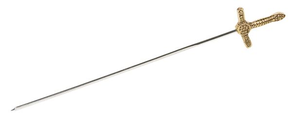 Fleischspieß, Edelstahl, mit Schwertgriff, L: 29,5 cm, Klingenlänge: 24,5 cm