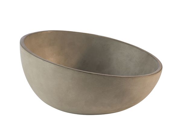 Schale ELEMENT D: 26 cm, H: 7,5 / 13 cm, Beton, 1,7 ltr.