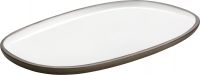 Playground, Steinzeug - RENEW : Platte oval, weiss, 30 x 18 cm Playground, Steinzeug - RENEW : Platte oval, weiss, 30 x 18 cm