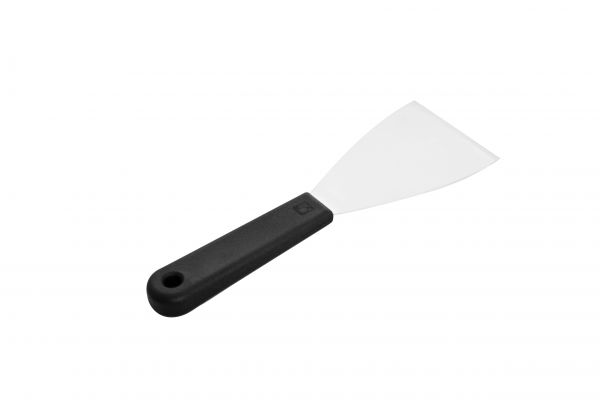 Spachtel, Edelstahl, 80 mm, harter Griff (schwarz)