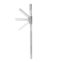 Vorschau: Biegsame Edelstahl- Trinkhalme (1 VE = 50 Stück), Farbe: silber, D: 9 mm, L: 28 cm Vorschau: Biegsame Edelstahl- Trinkhalme (1 VE = 50 Stück), Farbe: silber, D: 9 mm, L: 28 cm
