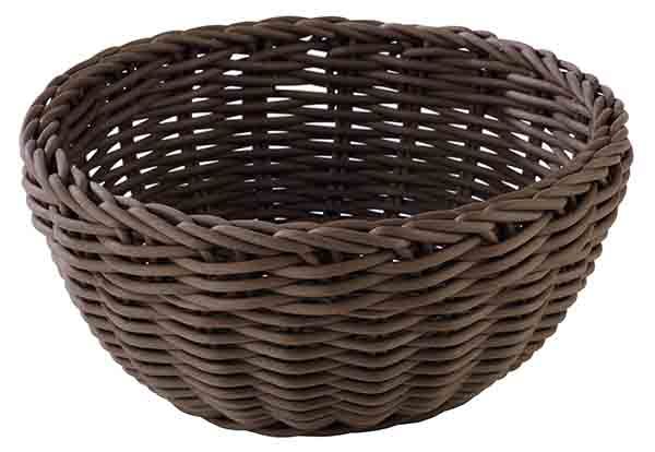 Korb, rund, D: 20 cm, H: 8 cm PP, Fb. Braun