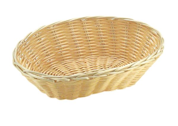 Brot- u. Obstkorb, oval 18 x 12 cm, H: 7 cm, PP, Fb. hellbeige