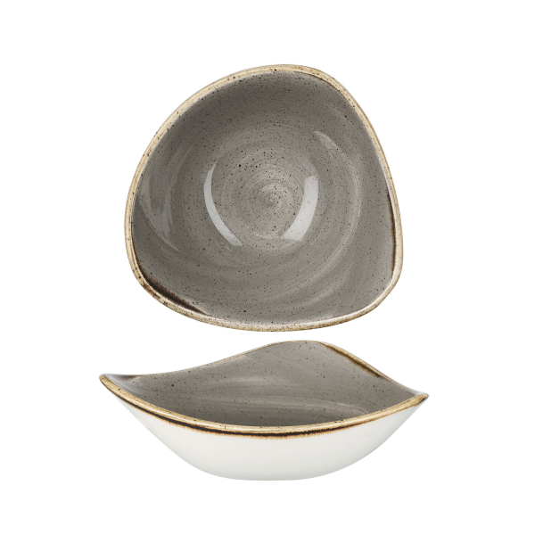 Churchill, Stonecast : Peppercorn Grey - Schale dreieckig, 15,3 cm/ 0,26 ltr.