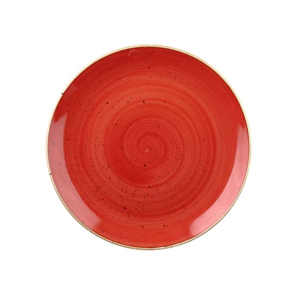 Churchill, Stonecast : Berry Red - Teller tief Coup, 24,8 cm/ 1,11 ltr.