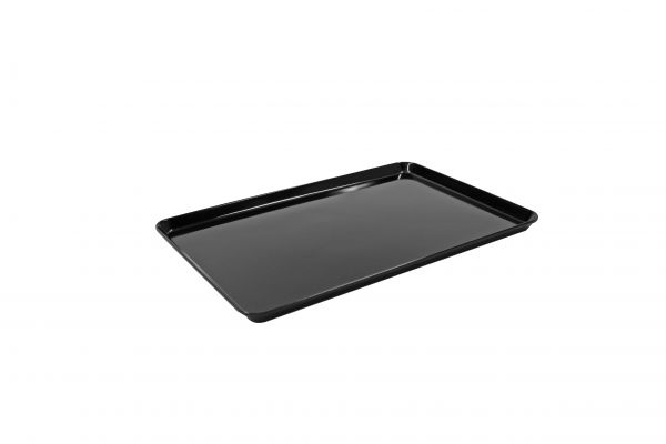 Auslagetabletts aus Melamin, rechteckig, schwarz, 420 x 280 x 17 mm